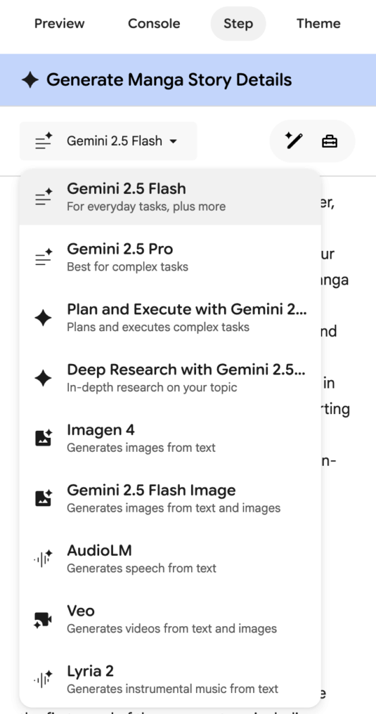 Options to change the model